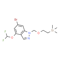 6-Bromo-4-(difluoromethoxy)-1-((2-(trimethylsilyl)ethoxy)methyl)-1H-indazole结构式