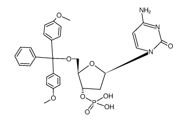 O5'-(4,4'-dimethoxy-trityl)-2'-deoxy-[3']cytidylic acid Structure