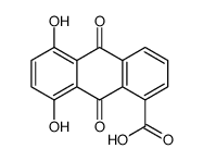 9,10-Dihydro-5,8-dihydroxy-9,10-dioxo-1-anthracenecarboxylic acid结构式