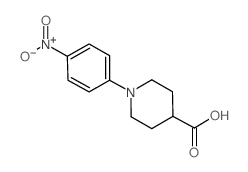 1-(4-硝基苯基)-4-哌啶羧酸结构式
