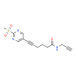 6-(2-(Methylsulfonyl)pyrimidin-5-yl)-N-(prop-2-yn-1-yl)hex-5-ynamide Structure