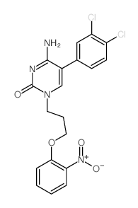 2(1H)-Pyrimidinone,4-amino-5-(3,4-dichlorophenyl)-1-[3-(2-nitrophenoxy)propyl]-结构式