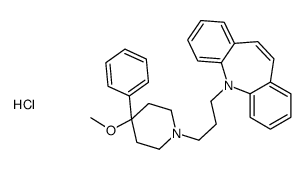 11-[3-(4-methoxy-4-phenylpiperidin-1-yl)propyl]benzo[b][1]benzazepine,hydrochloride结构式