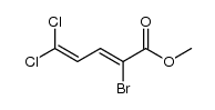 (Z)-2-bromo-5,5-dichloro-penta-2,4-dienoic acid methyl ester结构式