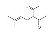 3-(3-methyl-but-2-enyl)-pentane-2,4-dione结构式