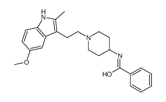 N-[1-[2-(5-methoxy-2-methyl-1H-indol-3-yl)ethyl]piperidin-4-yl]benzamide结构式