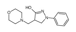 4-(morpholin-4-ylmethyl)-1-phenylpyrazolidin-3-one Structure