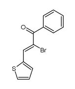 2-bromo-1-phenyl-3-thiophen-2-yl-propenone Structure