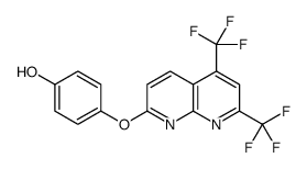 Phenol, 4-[[5,7-bis(trifluoromethyl)-1,8-naphthyridin-2-yl]oxy]- (9CI) Structure