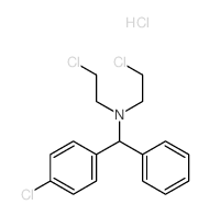 Benzenemethanamine,4-chloro-N,N-bis(2-chloroethyl)-a-phenyl-, hydrochloride (1:1) Structure