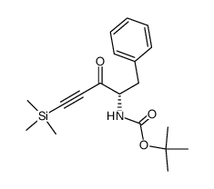 (S)-4-(tert-butoxycarbonylamino)-5-phenyl-1-trimethylsilylpent-1-yn-3-one结构式