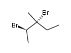 (RS,RS)-2,3-dibromo-3-methylpentane Structure