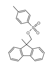 toluene-4-sulfonic acid-(9-methyl-fluoren-9-ylmethyl ester)结构式