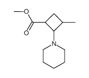 1-methoxycarbonyl-3-methyl-2-(N-piperidinyl)cyclobutane结构式