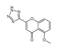 5-methoxy-2-(2H-tetrazol-5-yl)chromen-4-one结构式