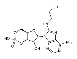 8-hydroxyethylaminoadenosine 3',5'-monophosphate structure