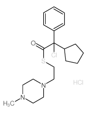 2-chloro-2-cyclopentyl-1-[2-(4-methylpiperazin-1-yl)ethylsulfanyl]-2-phenyl-ethanone Structure