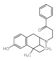 1-Propanone, 1-phenyl-3-(1,4,5,6-tetrahydro-8-hydroxy-6,11-dimethyl-2,6-methano-3-benzazocin-3(2H)-yl)- Structure