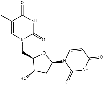 2',5'-Dideoxy-5'-[3,4-dihydro-5-methyl-2,4-dioxopyrimidin-1(2H)-yl]uridine结构式