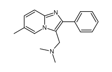 N,N-dimethyl-1-(6-methyl-2-phenylimidazo[1,2-a]pyridin-3-yl)methanamine结构式