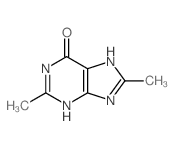 1,9-二氢-2,8-二甲基-6H-嘌呤-6-酮结构式