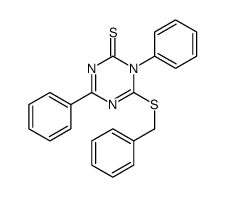 6-benzylsulfanyl-1,4-diphenyl-1,3,5-triazine-2-thione结构式