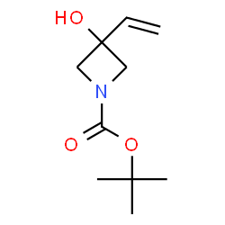 tert-butyl 3-hydroxy-3-vinylazetidine-1-carboxylate结构式