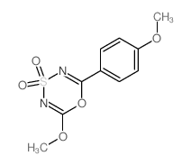 1,4,3,5-Oxathiadiazine,2-methoxy-6-(4-methoxyphenyl)-, 4,4-dioxide structure