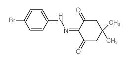 1,2,3-Cyclohexanetrione, 5,5-dimethyl-, 2-[(4-bromophenyl)hydrazone] (en) Structure