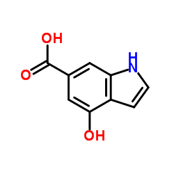 4-羟基-6-吲哚羧酸结构式