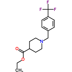 Ethyl 1-[4-(trifluoromethyl)benzyl]-4-piperidinecarboxylate Structure