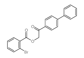[2-oxo-2-(4-phenylphenyl)ethyl] 2-bromobenzoate结构式