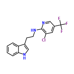 3-Chloro-N-[2-(1H-indol-3-yl)ethyl]-5-(trifluoromethyl)-2-pyridinamine结构式