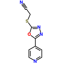 (5-Pyridin-4-yl-[1,3,4]oxadiazol-2-ylsulfanyl)-acetonitrile结构式