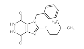 1H-Imidazo[4,5-d]pyridazine-4,7-dione,5,6-dihydro-2-[(3-methylbutyl)thio]-1-(phenylmethyl)- Structure