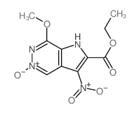 Ethyl 5-hydroxy-3-(hydroxy(oxido)amino)-7-methoxy-1H-5lambda(5)-pyrrolo(2,3-d)pyridazine-2-carboxylate结构式