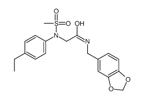 N-(1,3-benzodioxol-5-ylmethyl)-2-(4-ethyl-N-methylsulfonylanilino)acetamide Structure