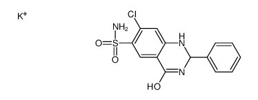 potassium,7-chloro-4-oxo-2-phenyl-2,3-dihydro-1H-quinazoline-6-sulfonamide结构式