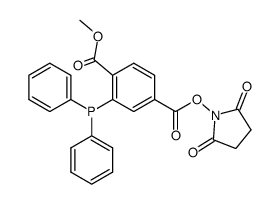 2-(diphenylphosphanyl)terephthalic acid 1-methyl ester 4-(N-succinimidyl) ester Structure