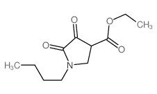 ethyl 1-butyl-4,5-dioxo-pyrrolidine-3-carboxylate structure