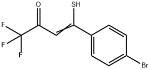 4-(4-Bromophenyl)-1,1,1-trifluoro-4-mercapto-3-buten-2-one结构式