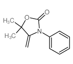 5,5-dimethyl-4-methylidene-3-phenyl-oxazolidin-2-one structure