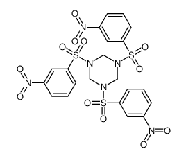 1,3,5-tris[(3-nitrophenyl)sulfonyl]-1,3,5-triazinane结构式
