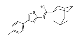 N-[4-(4-methylphenyl)-1,3-thiazol-2-yl]adamantane-1-carboxamide结构式