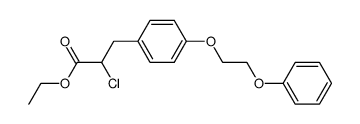 2-Chloro-3-[4-(2-phenoxy-ethoxy)-phenyl]-propionic acid ethyl ester结构式