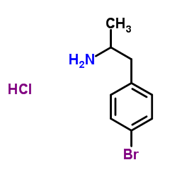 4-Bromoamphetamine (hydrochloride)结构式