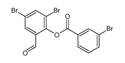 (2,4-dibromo-6-formylphenyl) 3-bromobenzoate Structure