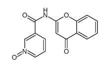 1-oxido-N-(4-oxochromen-2-yl)pyridin-1-ium-3-carboxamide结构式