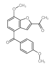 1-[7-methoxy-4-(4-methoxybenzoyl)benzofuran-2-yl]ethanone structure
