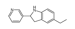 1H-Indole,5-ethyl-2,3-dihydro-2-(3-pyridinyl)-(9CI) structure